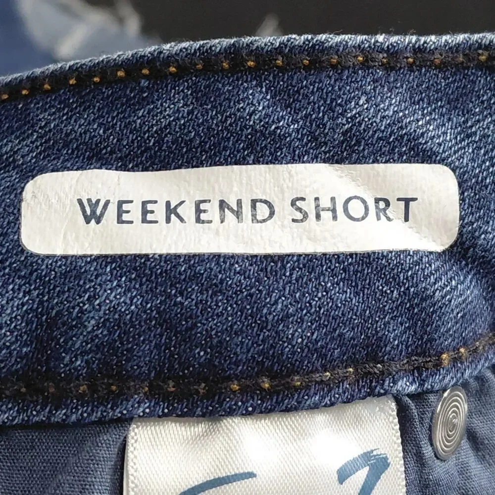 NWT Seven7 Weekend Short Blue Stretch Shorts Women Size 6